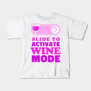 Slide to unlock Wine Kids T-Shirt